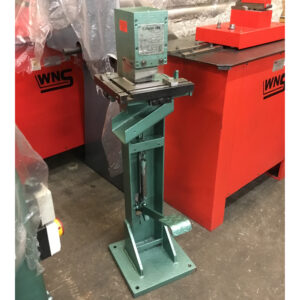 USED EDWARDS NO.3 FOOT OPERATED CORNER NOTCHER ON STAND (ECN01)